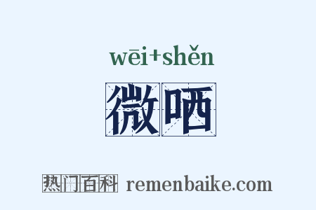 微哂是什么意思的图片
